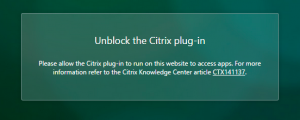 Unblock the Citrix plug in